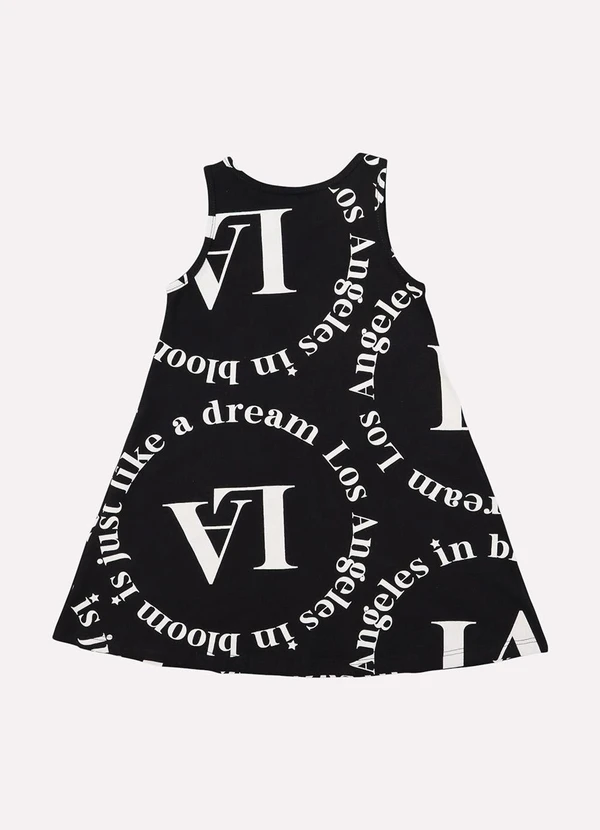 Kyly - Vestido Infantil Menina Evasê Preto 3