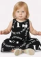 Kyly - Vestido Infantil Menina Evasê Cinza - variação: Preto