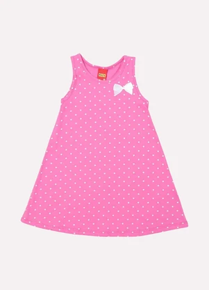 Kyly - Vestido Infantil Menina Evasê Rosa - KYLY