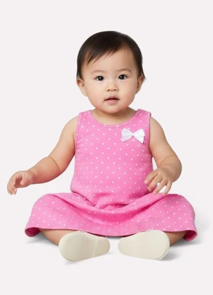 Kyly - Vestido Infantil Menina Evasê Rosa - KYLY