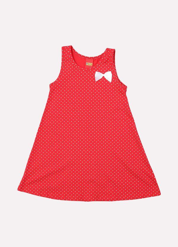 Kyly - Vestido Infantil Menina Evasê Vermelho 1
