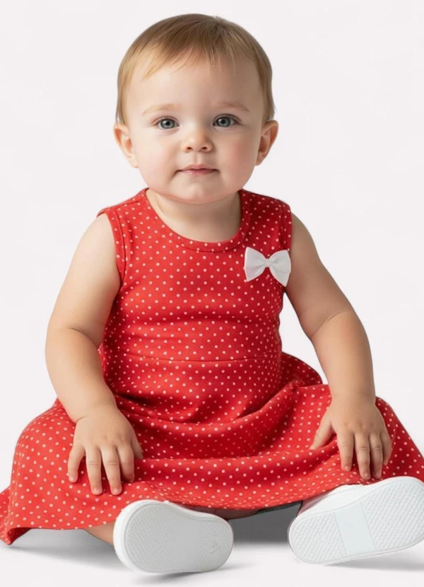 Kyly - Vestido Infantil Menina Evasê Vermelho