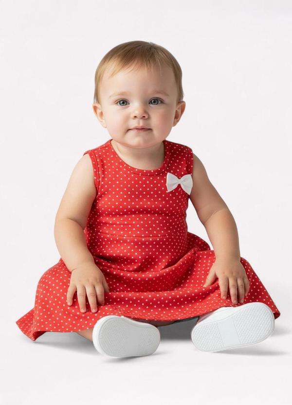 Kyly - Vestido Infantil Menina Evasê Vermelho 2