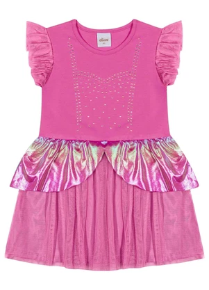 Elian - Vestido Infantil Menina Fantasia Princesa Rosa - ELIAN