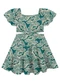 Milon - Vestido Infantil Menina Flor Verde - variação: Verde