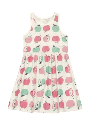 Brandili - Vestido Infantil Menina Floral Bege - BRANDILI