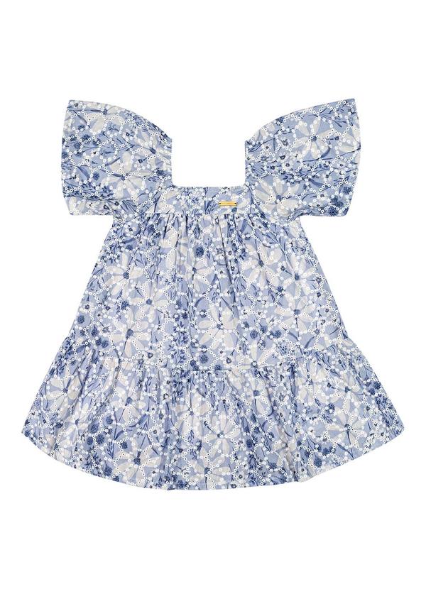 Colorittá - Vestido Infantil Menina Floral Colorittá Azul