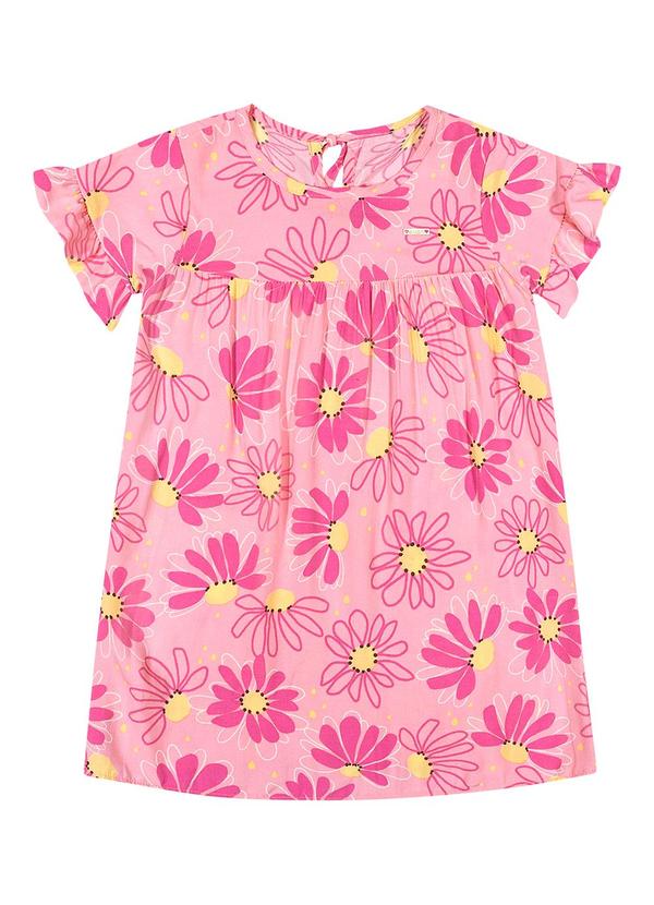 Elian - Vestido Infantil Menina Floral Elian Rosa