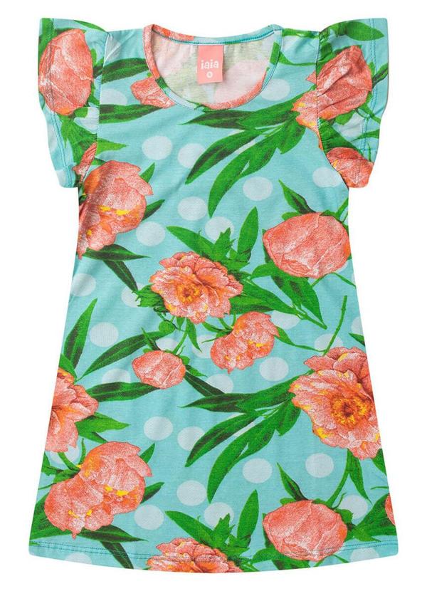 Rosa Azul - Vestido Infantil Menina Floral Iaia Azul