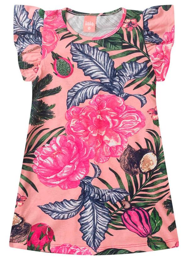 Rosa Azul - Vestido Infantil Menina Floral Iaia Blush
