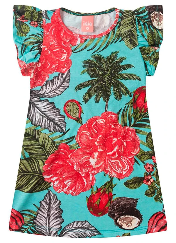 Rosa Azul - Vestido Infantil Menina Floral Iaia Vermelho