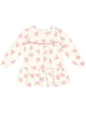 Brandili - Vestido Infantil Menina Floral Natural - BRANDILI