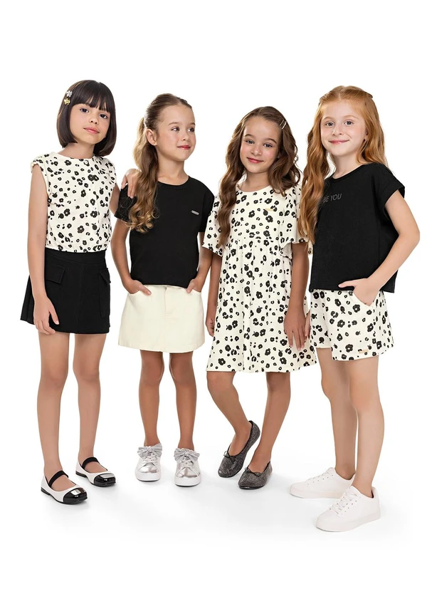 Colorittá - Vestido Infantil Menina Floral Print Branco 2