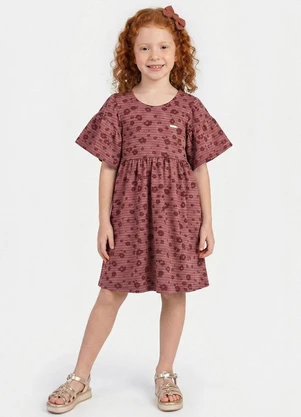 Colorittá - Vestido Infantil Menina Floral Print Marrom - COLORITTÁ