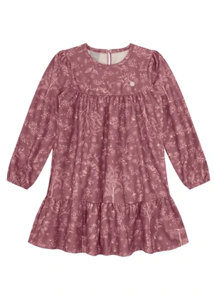 Mundi - Vestido Infantil Menina Floral Rosa - MUNDI