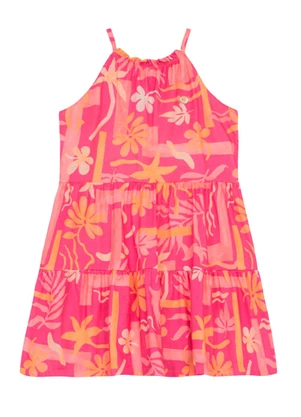 Brandili - Vestido Infantil Menina Floral Rosa - BRANDILI