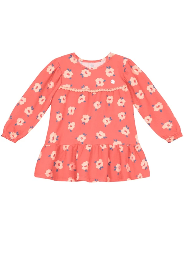 Brandili - Vestido Infantil Menina Floral Rosa 2