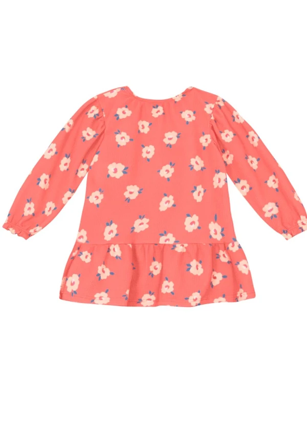 Brandili - Vestido Infantil Menina Floral Rosa 3