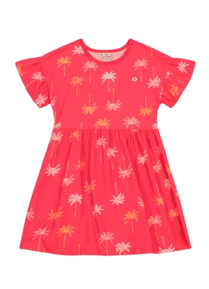 Brandili - Vestido Infantil Menina Floral Vermelho - BRANDILI