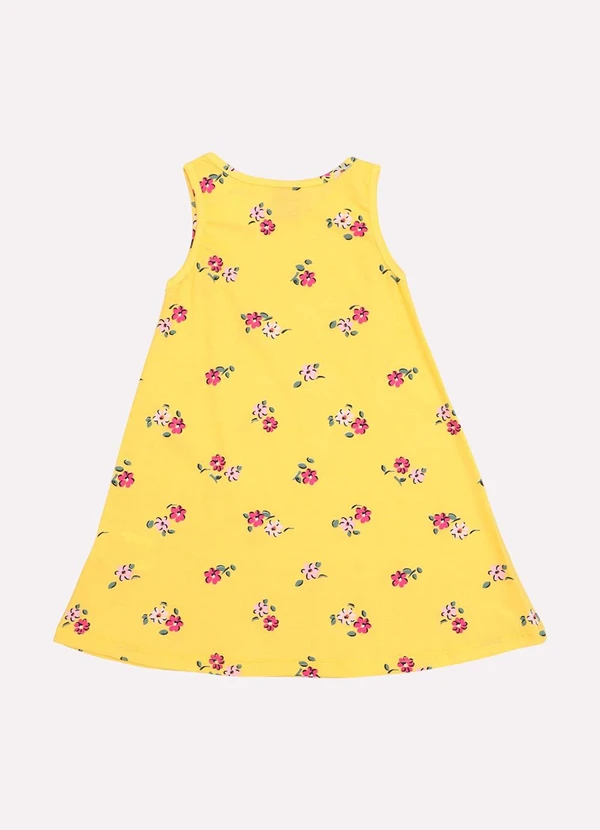 Kyly - Vestido Infantil Menina Flores Amarelo 3