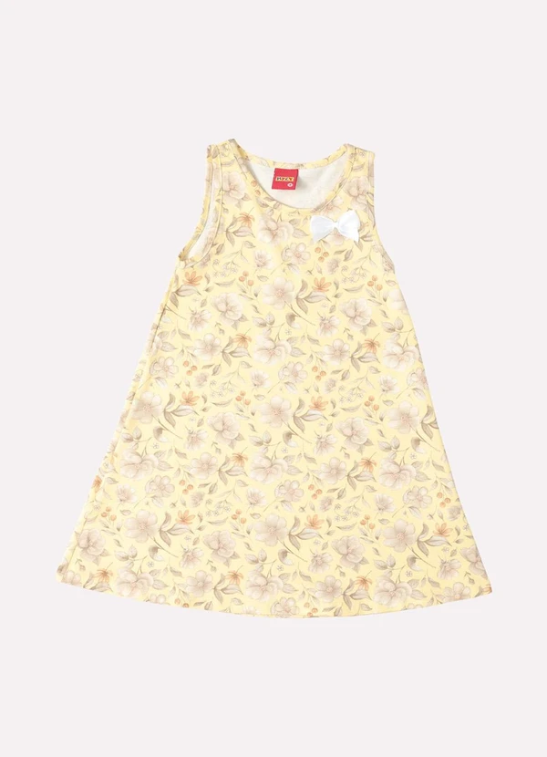 Kyly - Vestido Infantil Menina Flores Amarelo 2