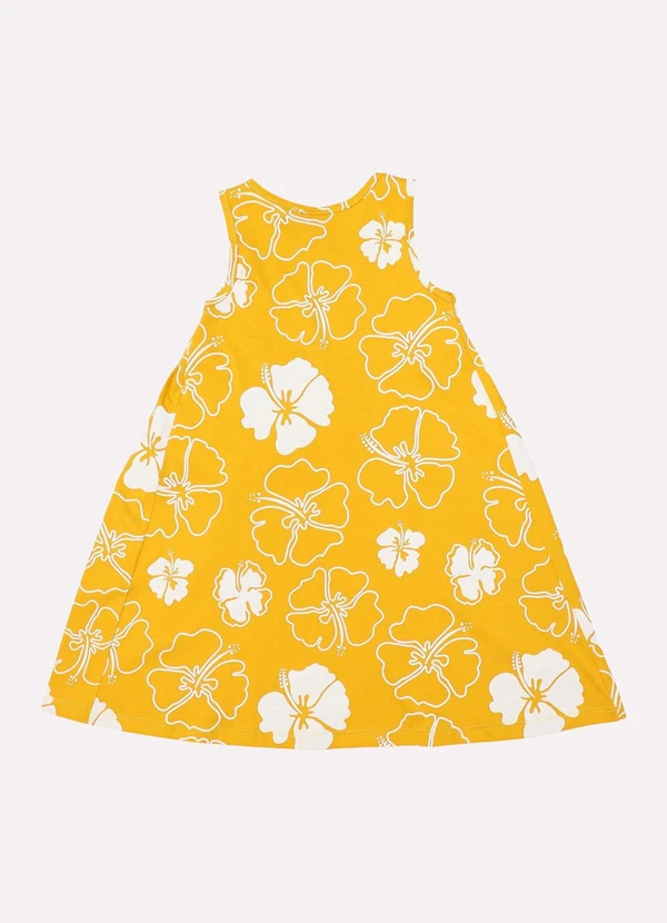 Kyly - Vestido Infantil Menina Flores Amarelo 3