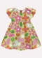 Kyly - Vestido Infantil Menina Flores Branco - variação: Amarelo