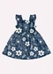Kyly - Vestido Infantil Menina Flores Azul Marinho - variação: Azul Marinho