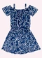Kyly - Vestido Infantil Menina Flores Azul - variação: Azul