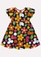 Kyly - Vestido Infantil Menina Flores Branco - variação: Azul