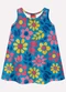 Kyly - Vestido Infantil Menina Flores Branco - variação: Azul
