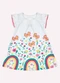 Kyly - Vestido Infantil Menina Flores Rosa - variação: Branco