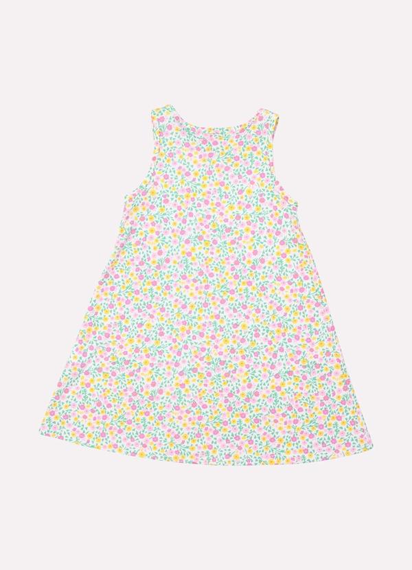 Kyly - Vestido Infantil Menina Flores Branco 3