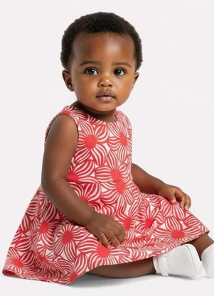 Kyly - Vestido Infantil Menina Flores Branco - KYLY
