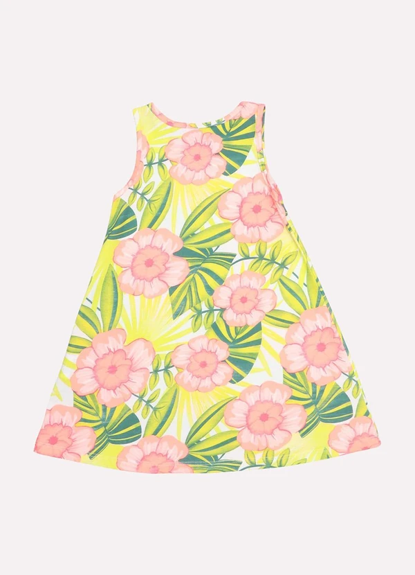 Kyly - Vestido Infantil Menina Flores Branco 3