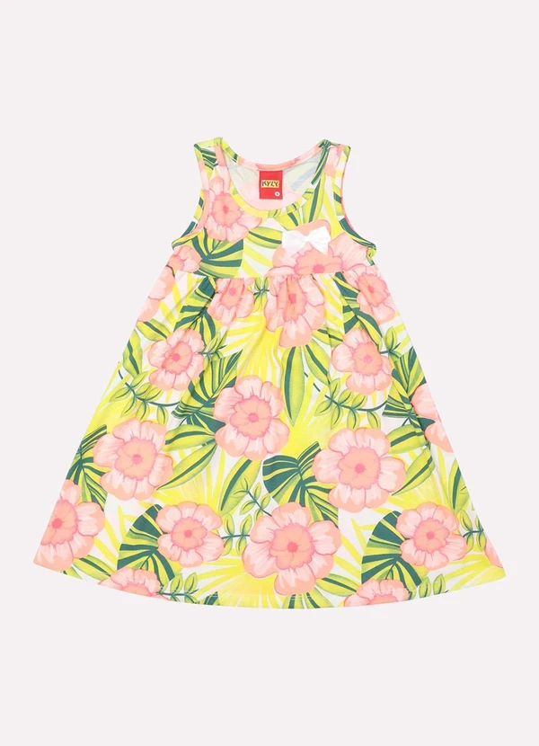 Kyly - Vestido Infantil Menina Flores Branco 2