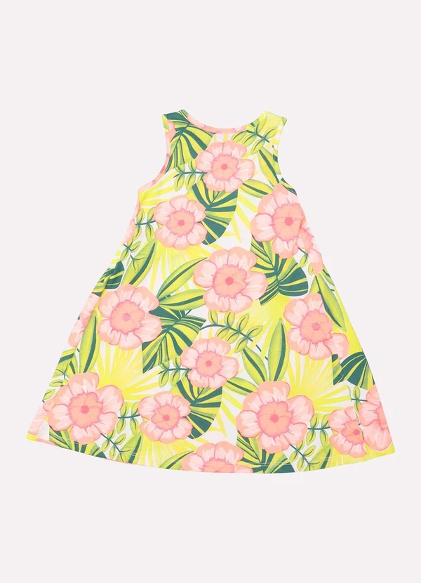 Kyly - Vestido Infantil Menina Flores Branco 3