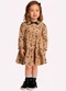 Milon - Vestido Infantil Menina Flores Marrom - variação: Marrom