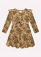 Milon - Vestido Infantil Menina Flores Marrom - variação: Marrom