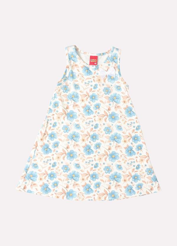 Kyly - Vestido Infantil Menina Flores Off White 2