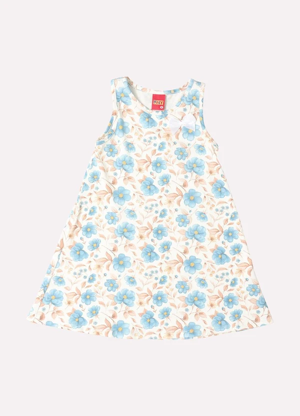 Kyly - Vestido Infantil Menina Flores Off White 2
