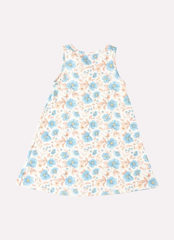 Kyly - Vestido Infantil Menina Flores Off White 3