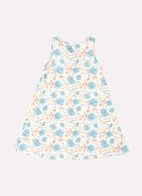 Kyly - Vestido Infantil Menina Flores Off White 3