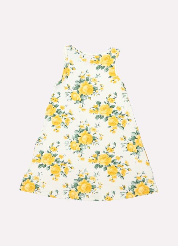 Kyly - Vestido Infantil Menina Flores Off White 3