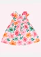 Kyly - Vestido Infantil Menina Flores Off White - variação: Rosa