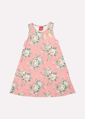 Kyly - Vestido Infantil Menina Flores Rosa - KYLY
