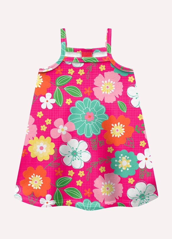 Kyly - Vestido Infantil Menina Flores Rosa 1
