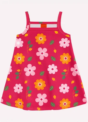 Kyly - Vestido Infantil Menina Flores Rosa - KYLY