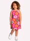 Kyly - Vestido Infantil Menina Flores Branco - variação: Rosa