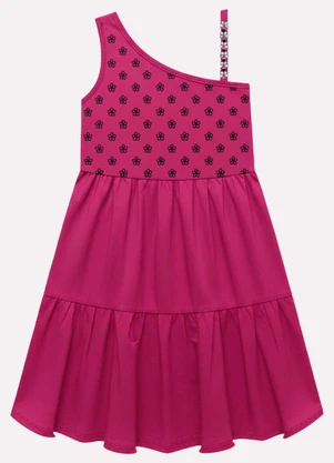 Kyly - Vestido Infantil Menina Flores Roxo - KYLY